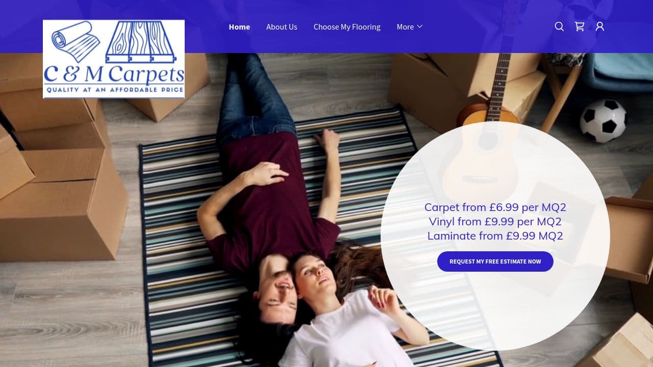 C & M CARPETS LONDON LIMITED website screenshot