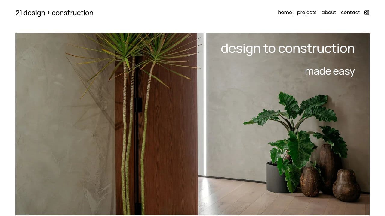 21 DESIGN CONSTRUCTION LIMITED website screenshot