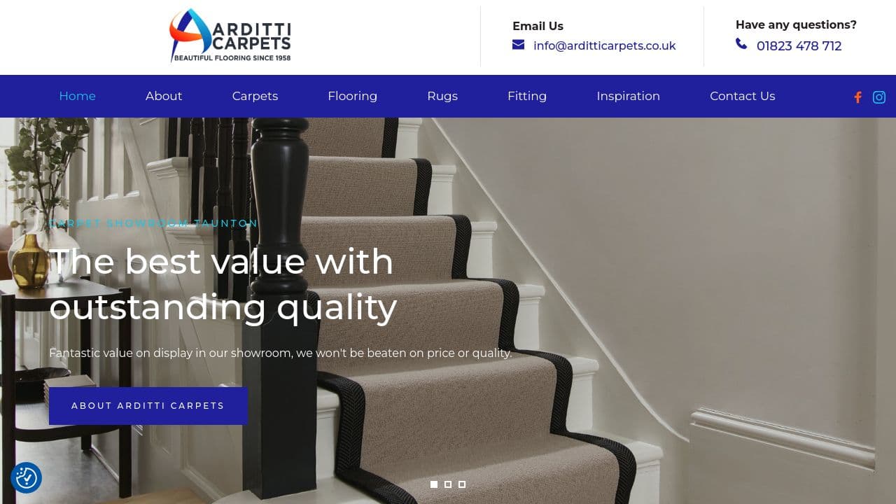 ARDITTI CARPETS LIMITED website screenshot