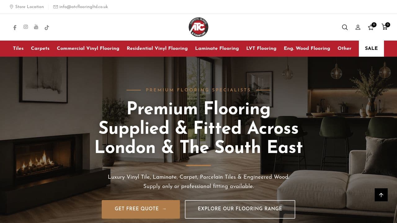 ATC FLOORING LTD website screenshot