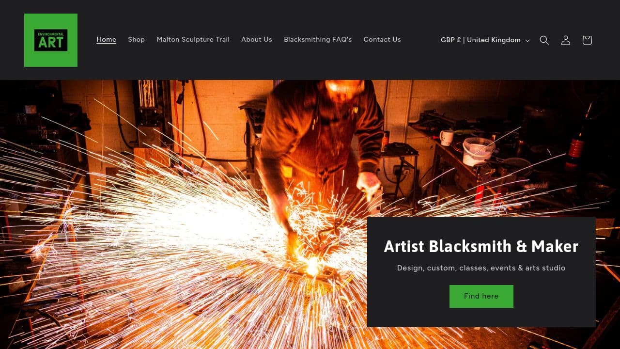 ENVIRONMENTAL ART LTD website screenshot