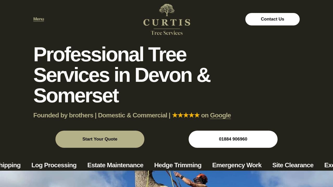 A R CURTIS SERVICES LTD website screenshot