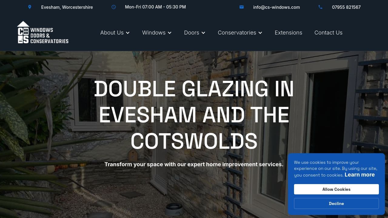 C SMITH WINDOWS, DOORS & CONSERVATORIES LIMITED website screenshot