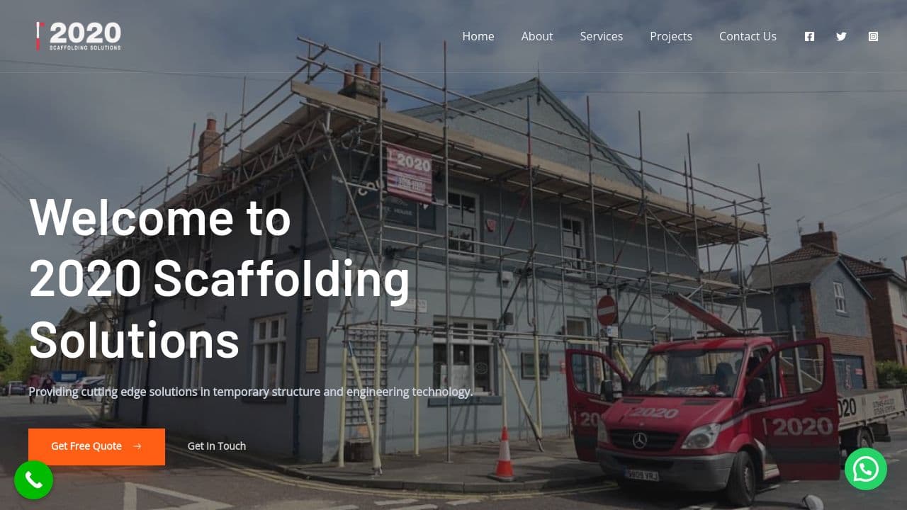 2020 SCAFFOLDING SOLUTIONS LIMITED website screenshot
