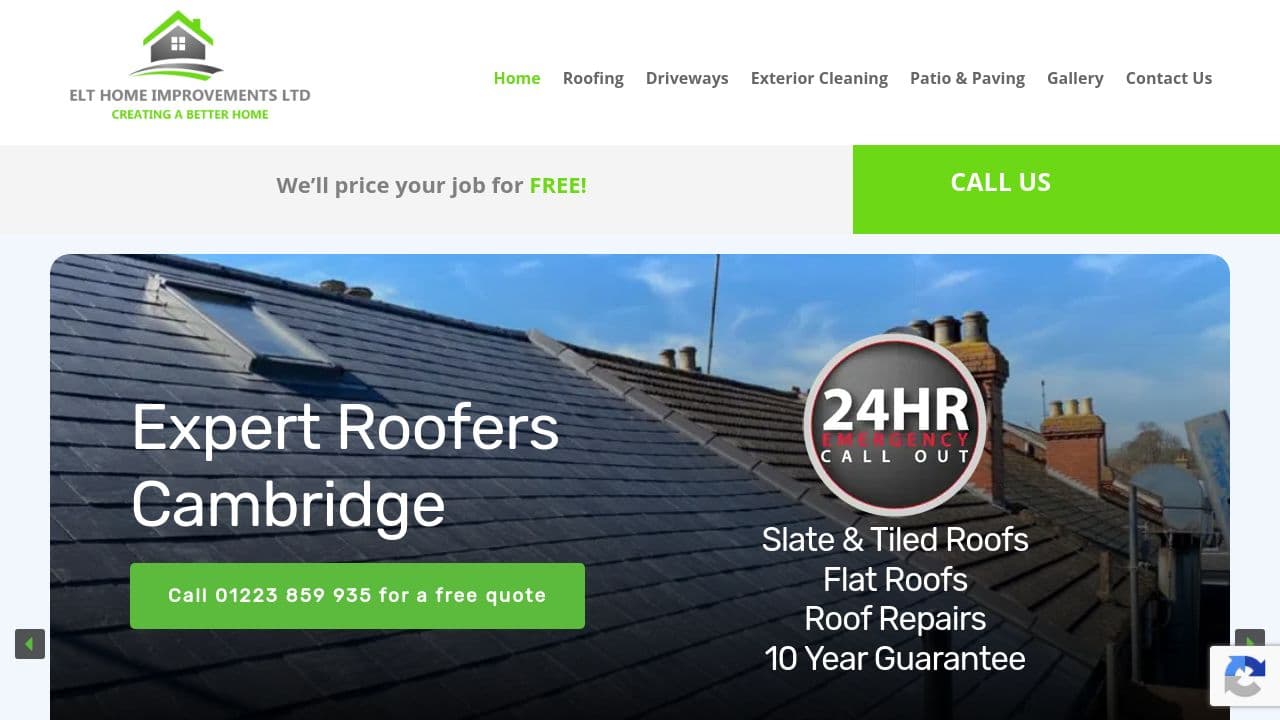 ELT HOME IMPROVEMENTS LTD website screenshot