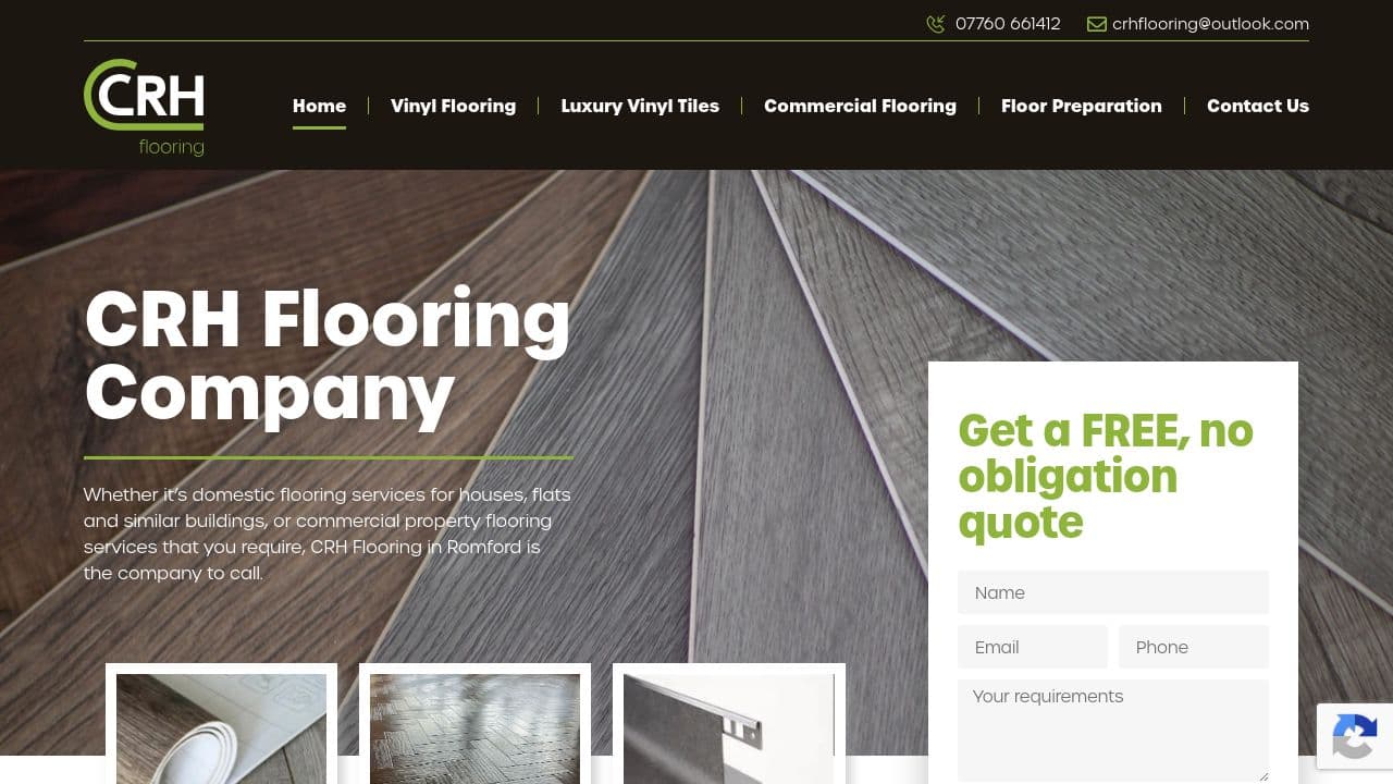 CRH FLOORING LTD website screenshot