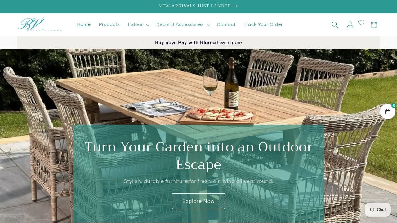 BLISSVERANDA LTD website screenshot