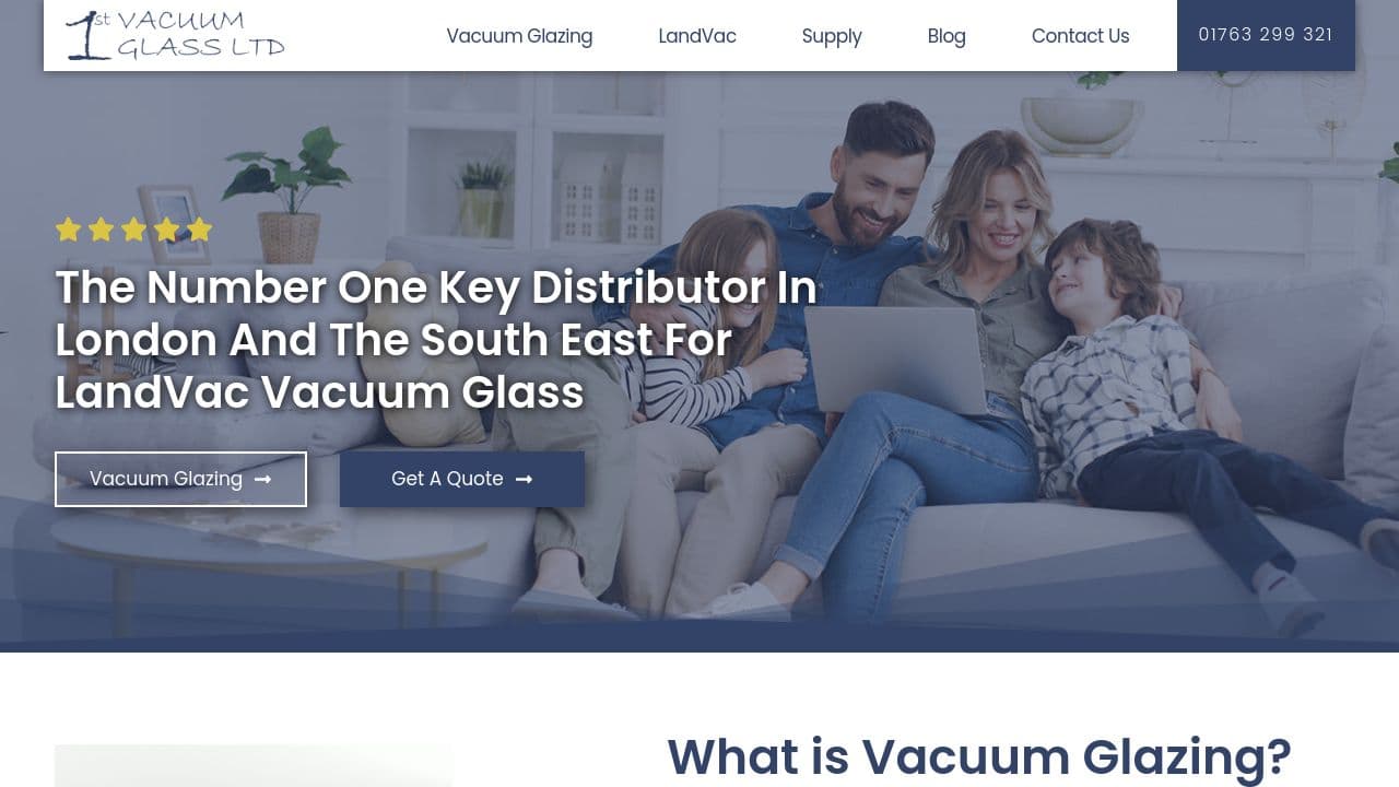 1ST VACUUM GLASS LTD website screenshot