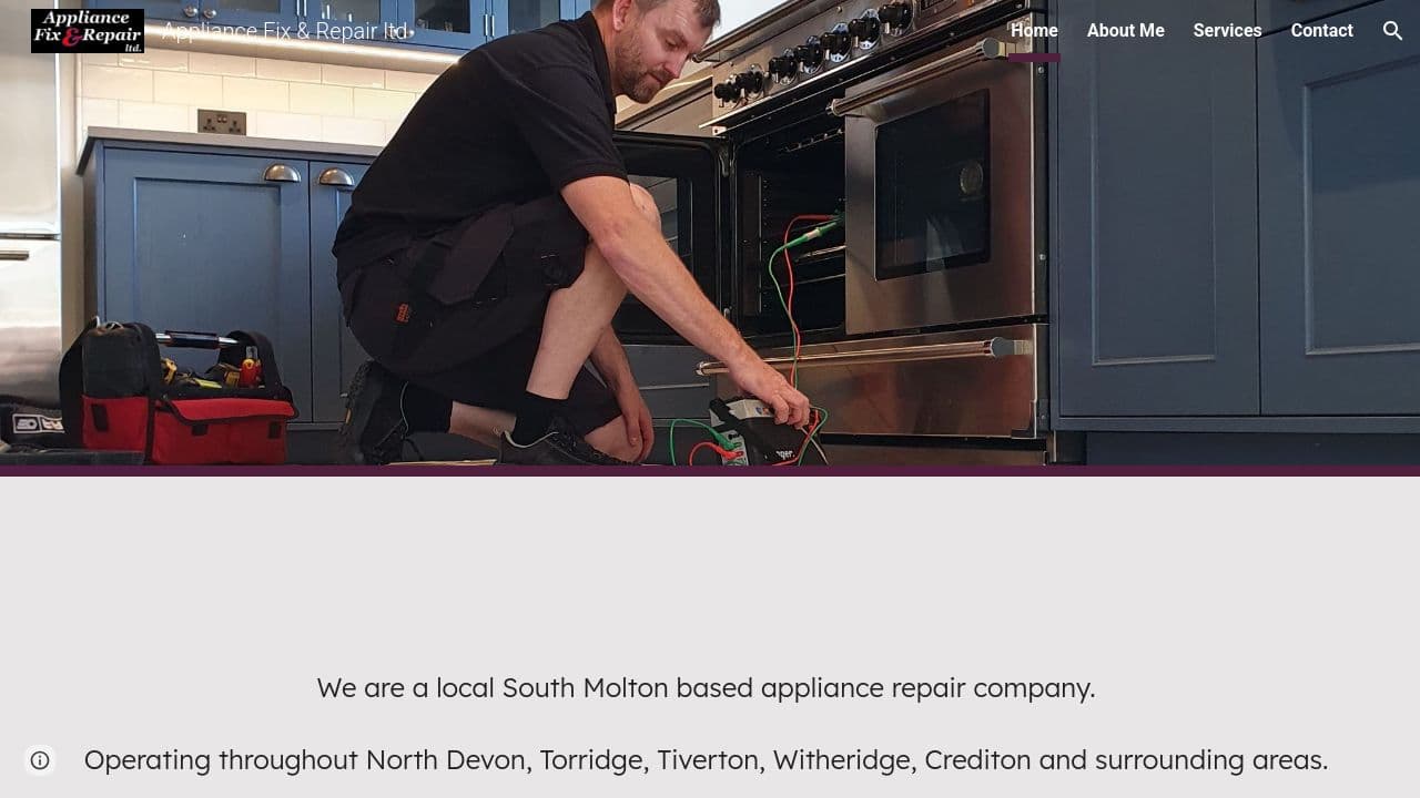 APPLIANCE FIX AND REPAIR LTD website screenshot