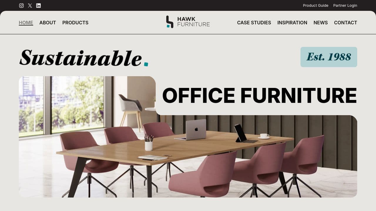 HAWK FURNITURE LIMITED website screenshot