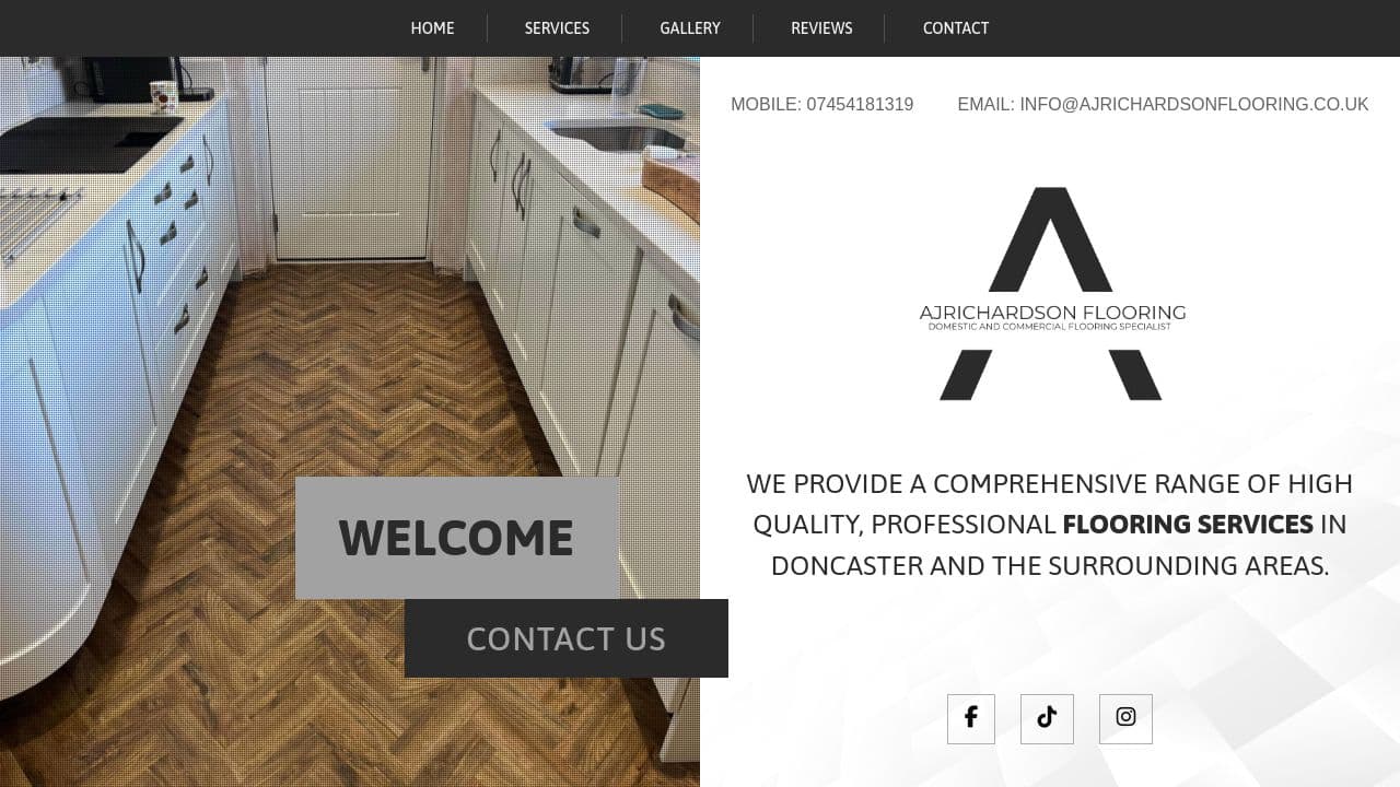 AJ RICHARDSON FLOORING LIMITED website screenshot