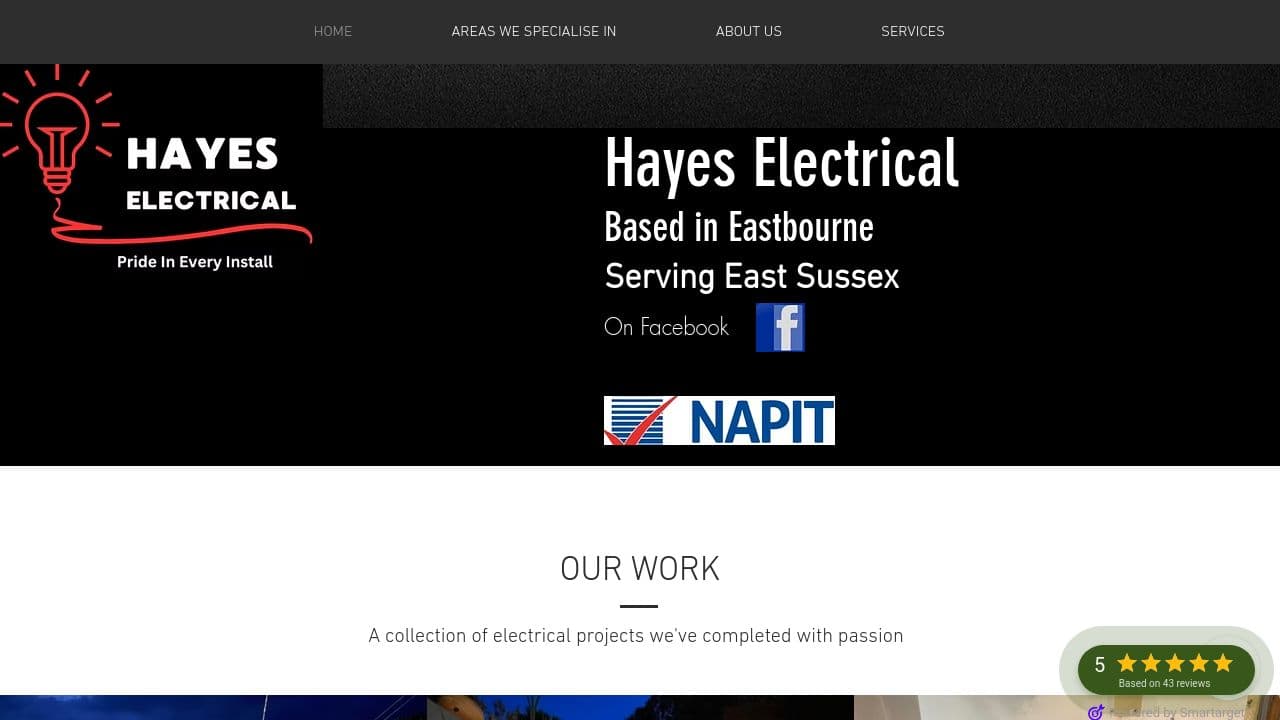 A HAYES ELECTRICAL LIMITED website screenshot