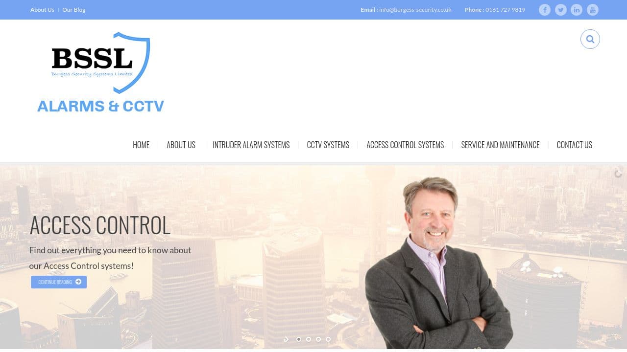 BURGESS SECURITY SYSTEMS LIMITED website screenshot