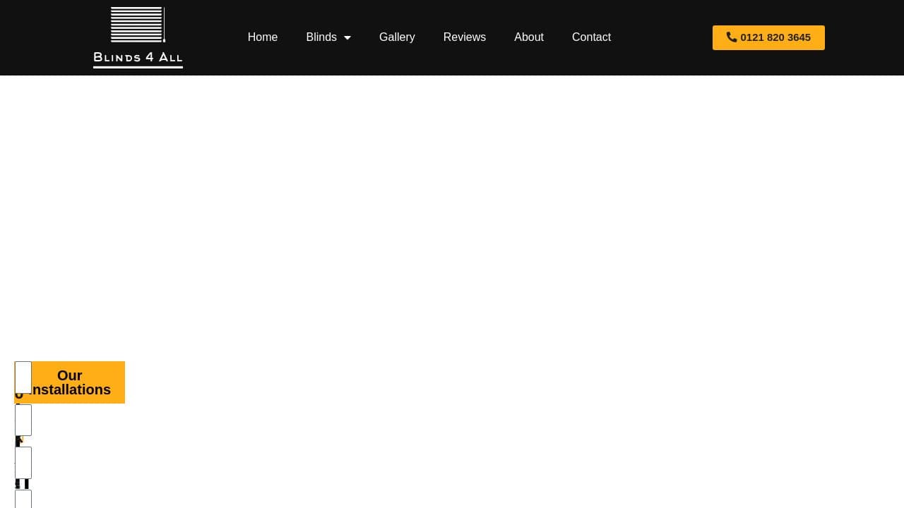 BLINDS 4 ALL LTD website screenshot