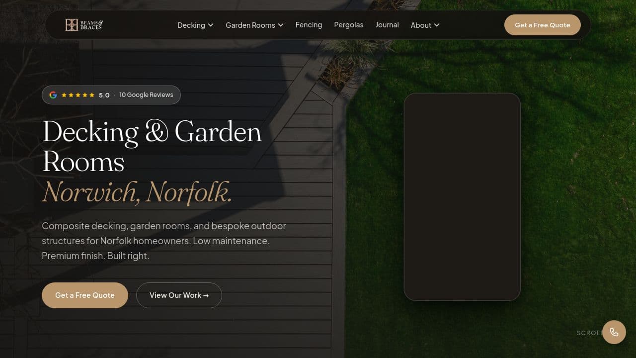 BEAMS AND BRACES LIMITED website screenshot