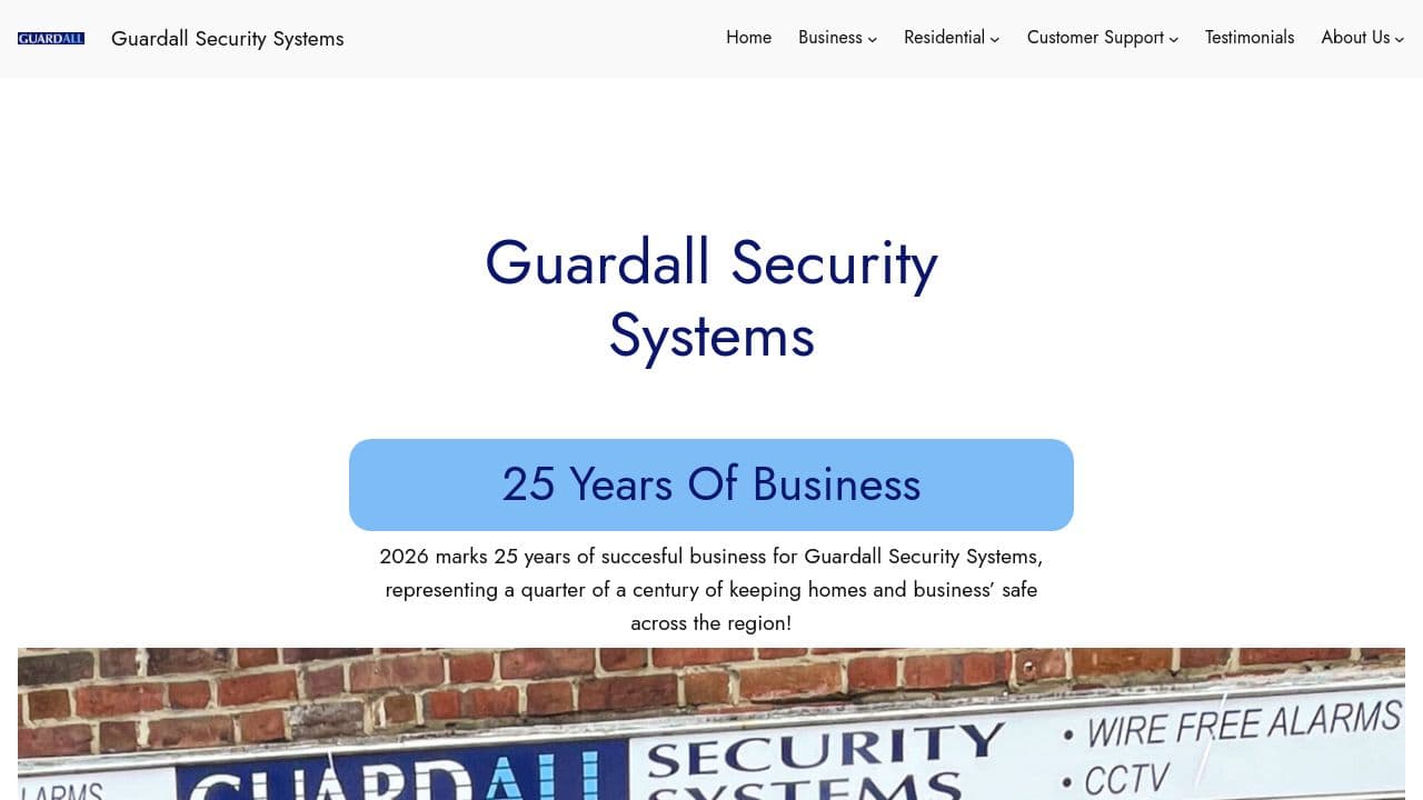 GUARDALL SECURITY SYSTEMS LIMITED website screenshot