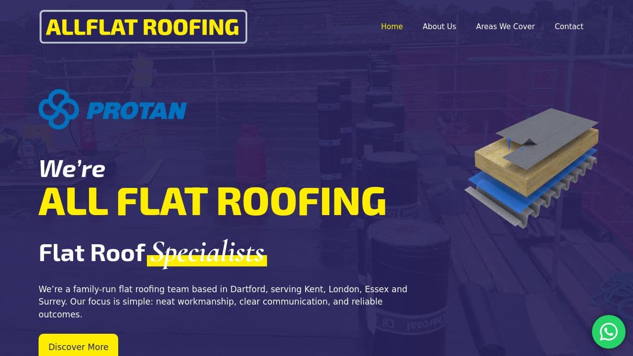 ALL FLAT ROOFING LIMITED website screenshot