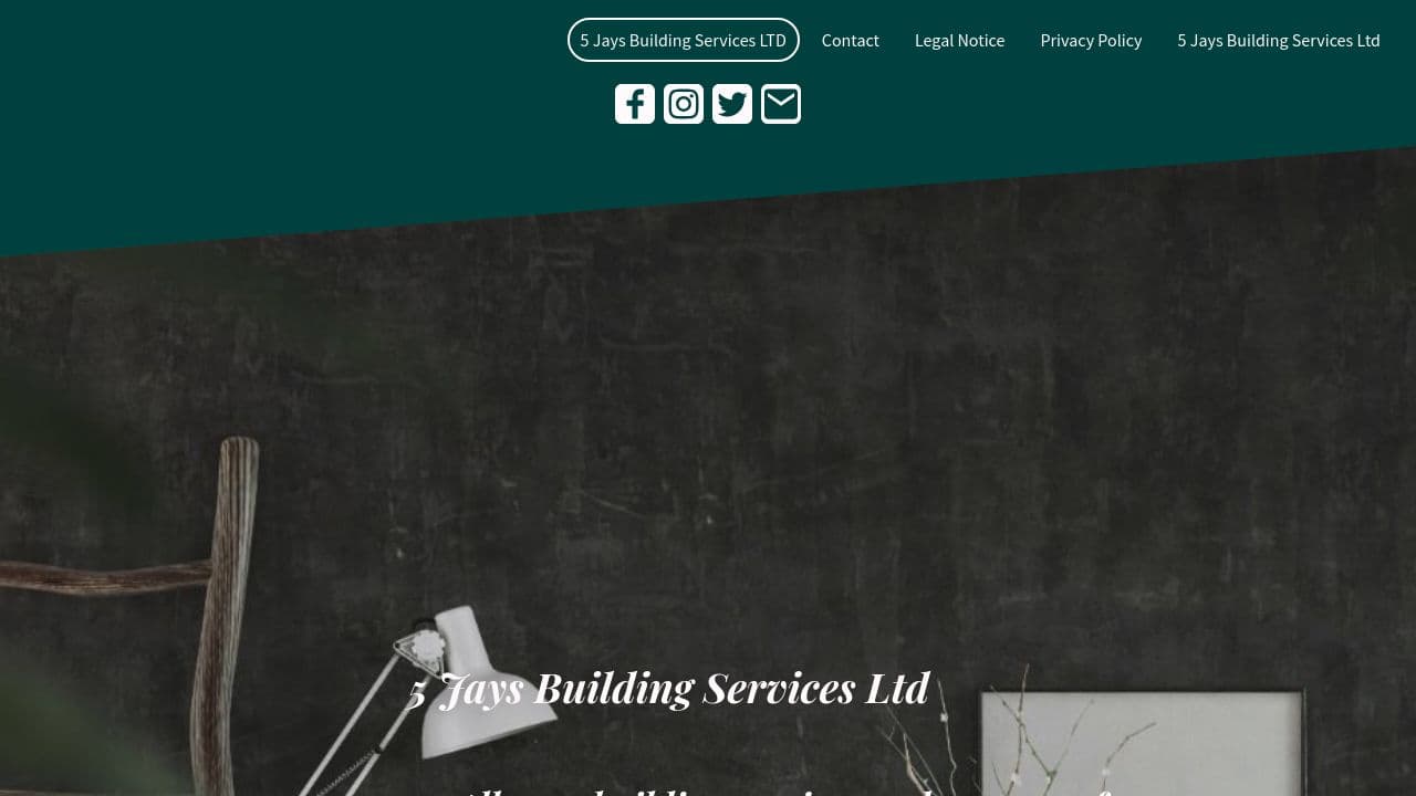 5 JAYS BUILDING SERVICES LIMITED website screenshot