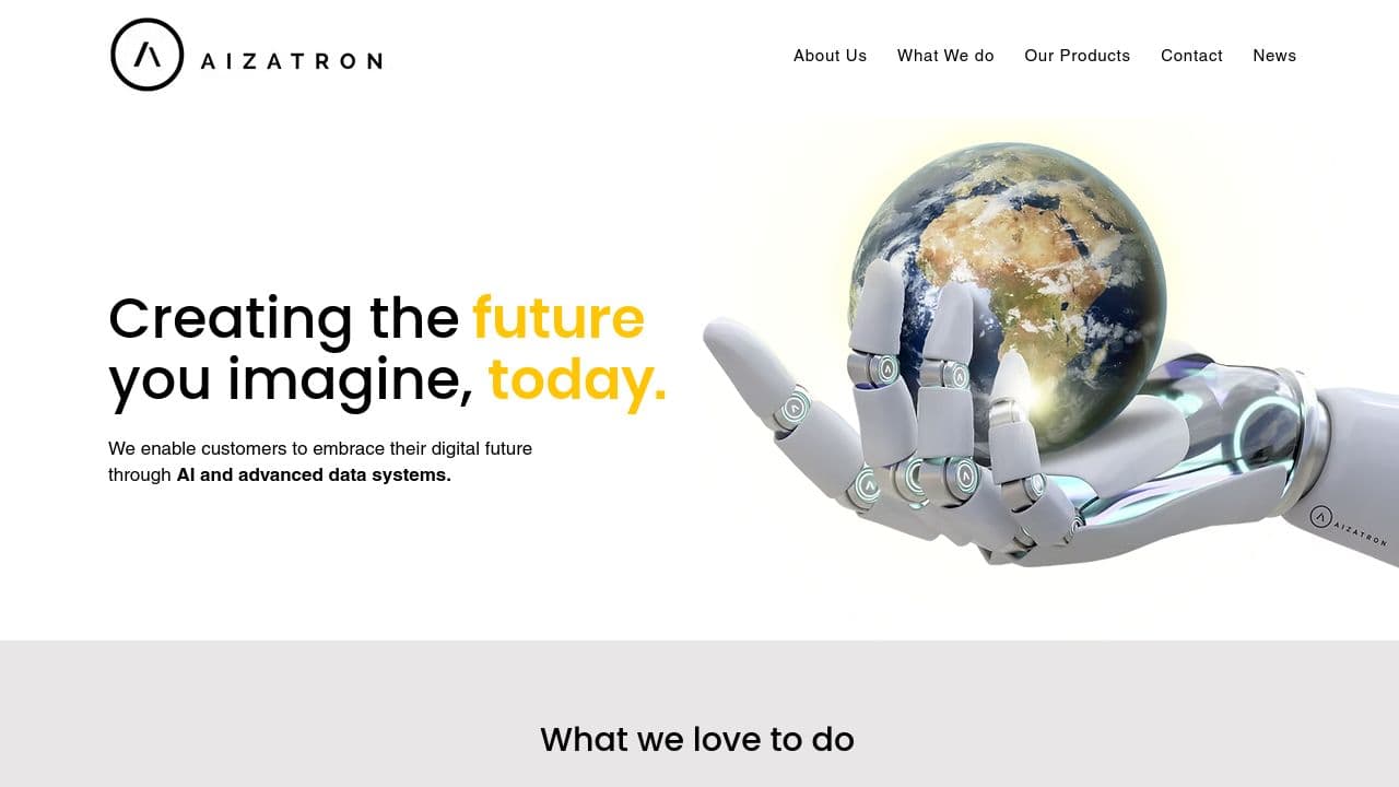 AIZATRON LTD website screenshot