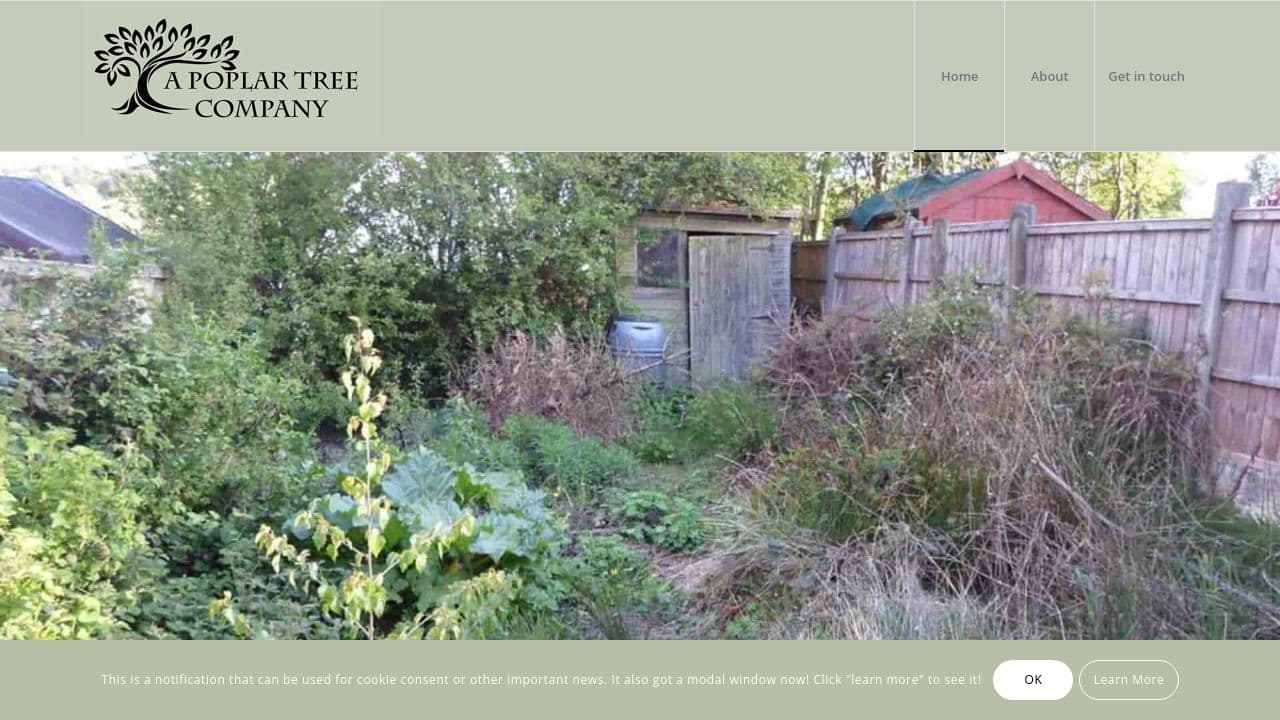 A POPLAR TREE COMPANY LIMITED website screenshot