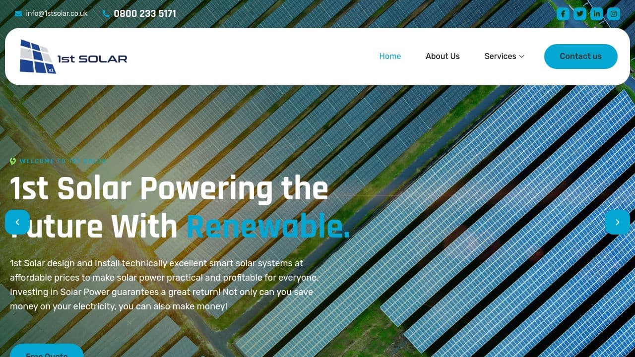 1ST SOLAR LTD website screenshot