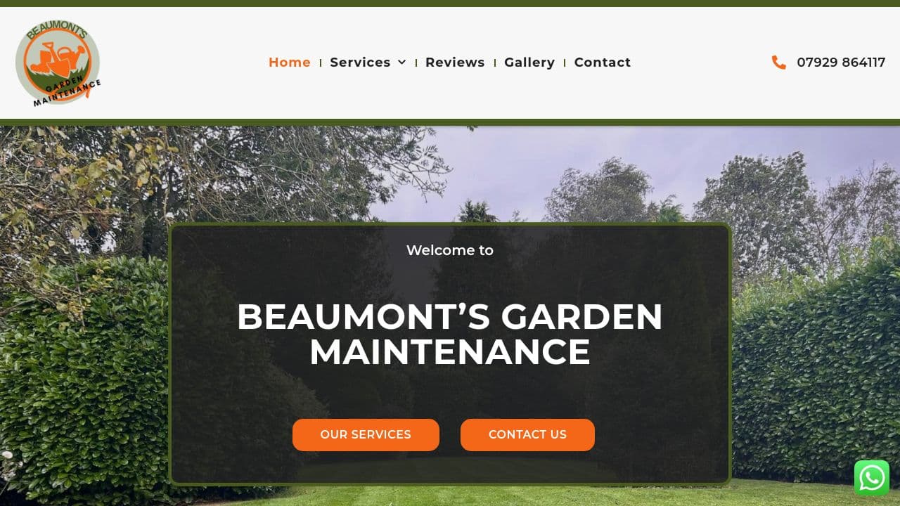 BEAUMONTS GROUNDS MAINTENANCE LIMITED website screenshot