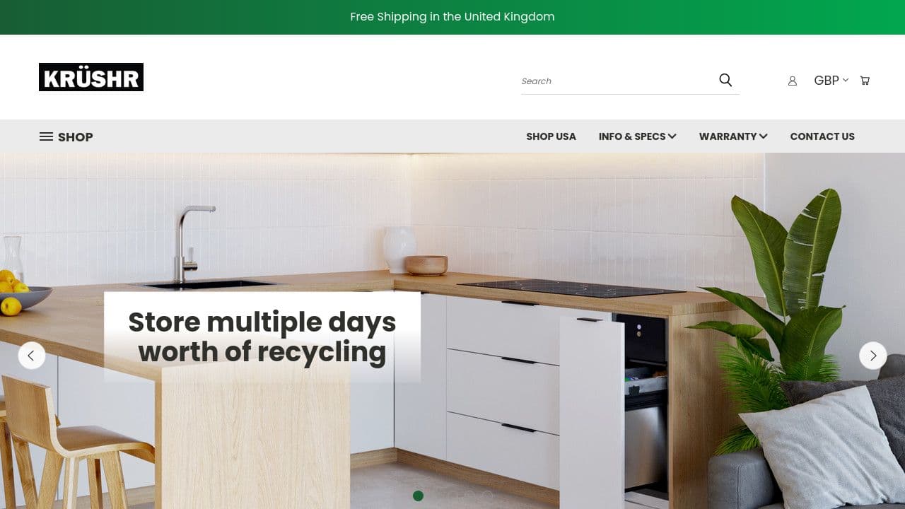 KRUSHR LIMITED website screenshot