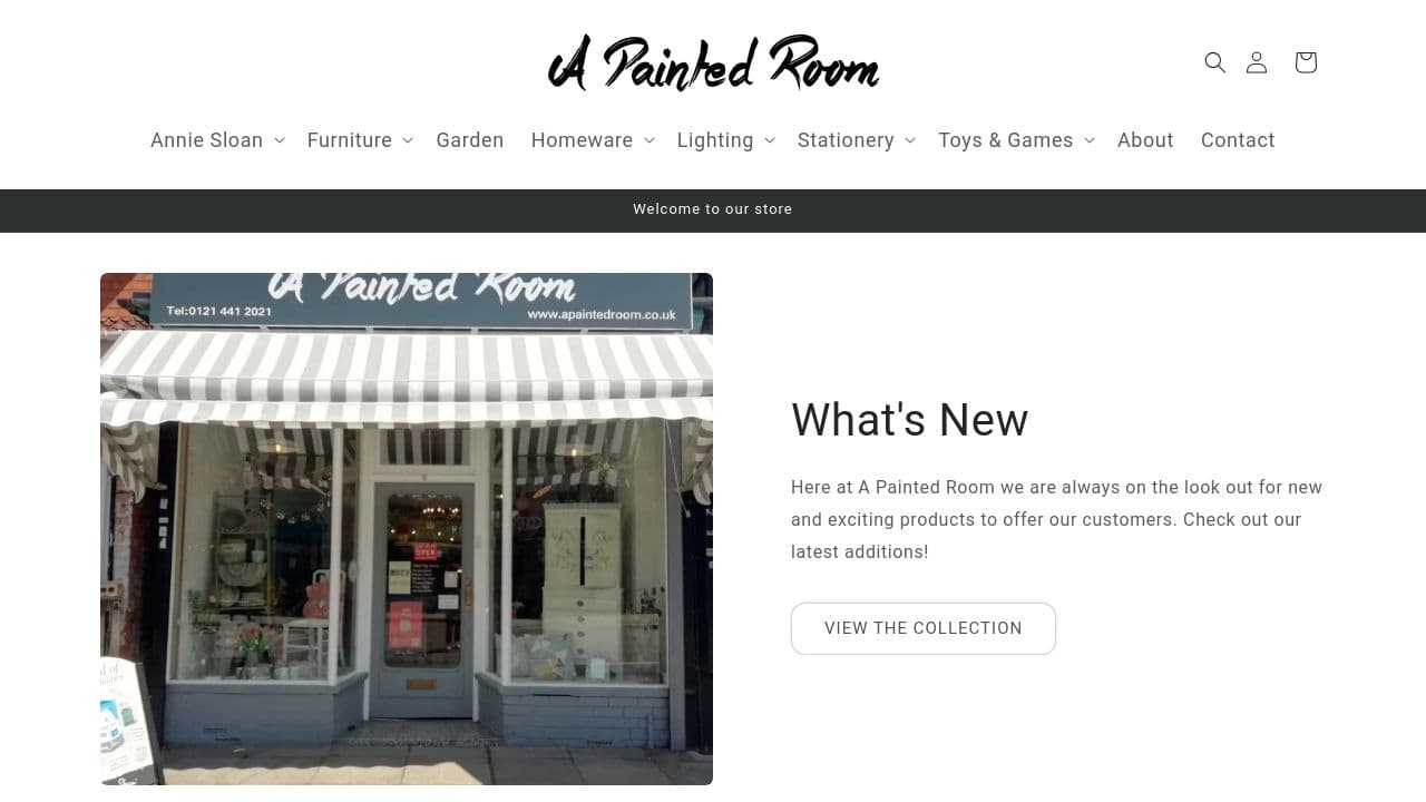 A PAINTED ROOM LTD website screenshot