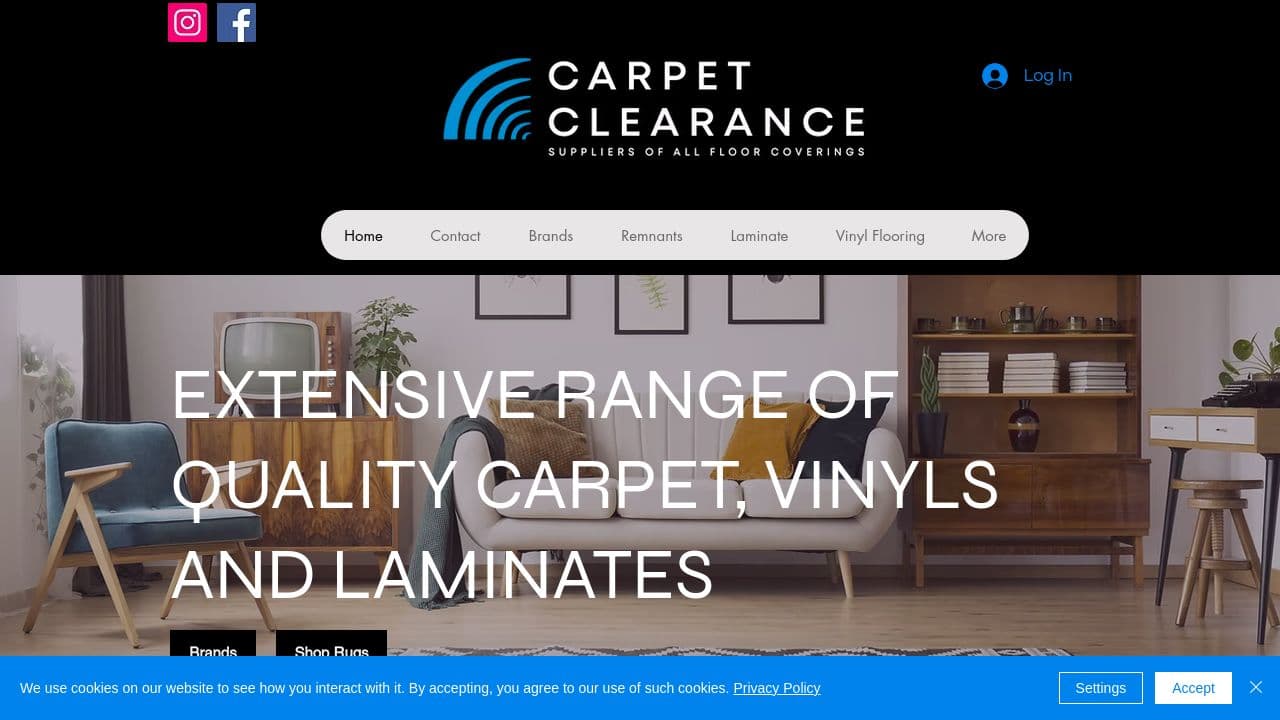 CARPET CLEARANCE (BLACKBURN) LTD website screenshot