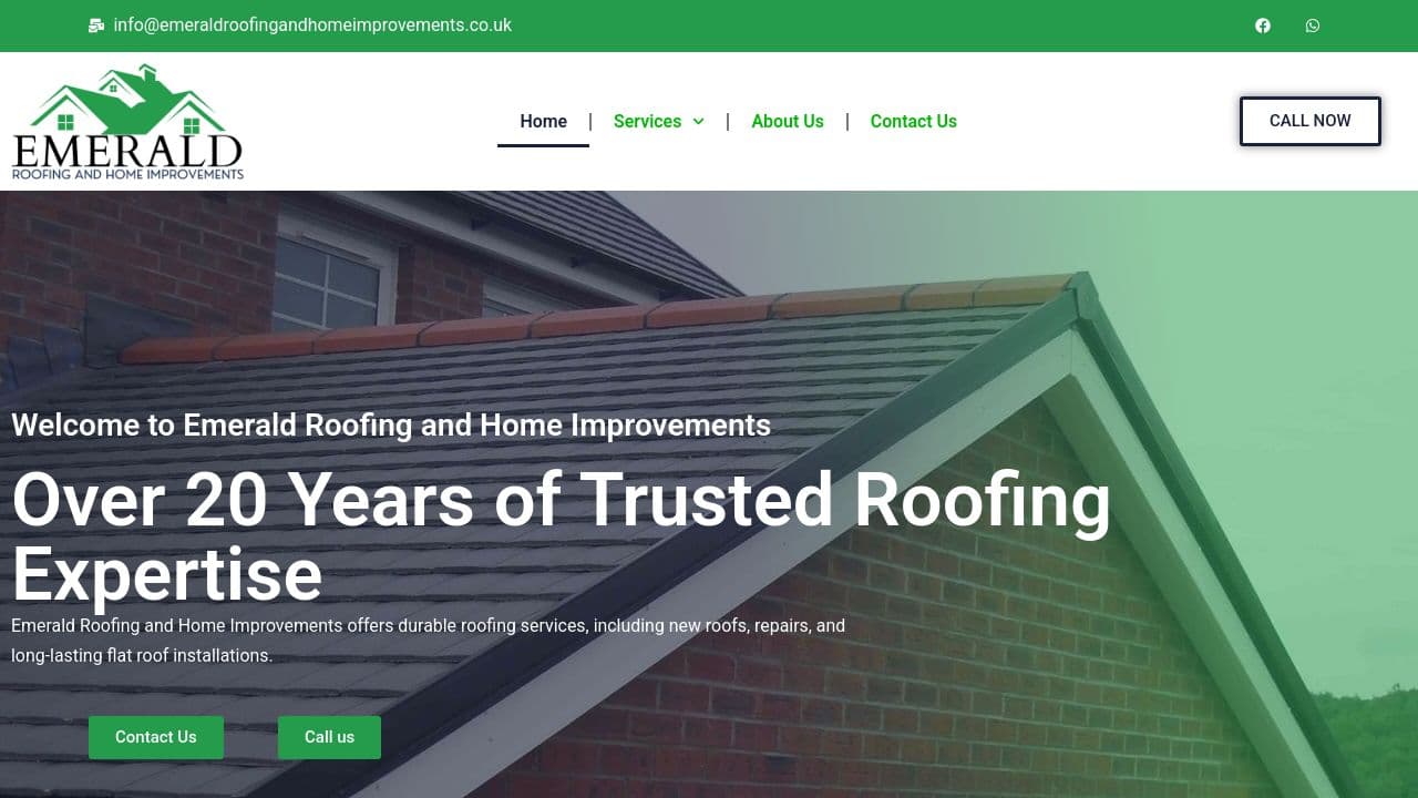 EMERALD ROOFING AND PROPERTY MAINTENANCE LTD website screenshot