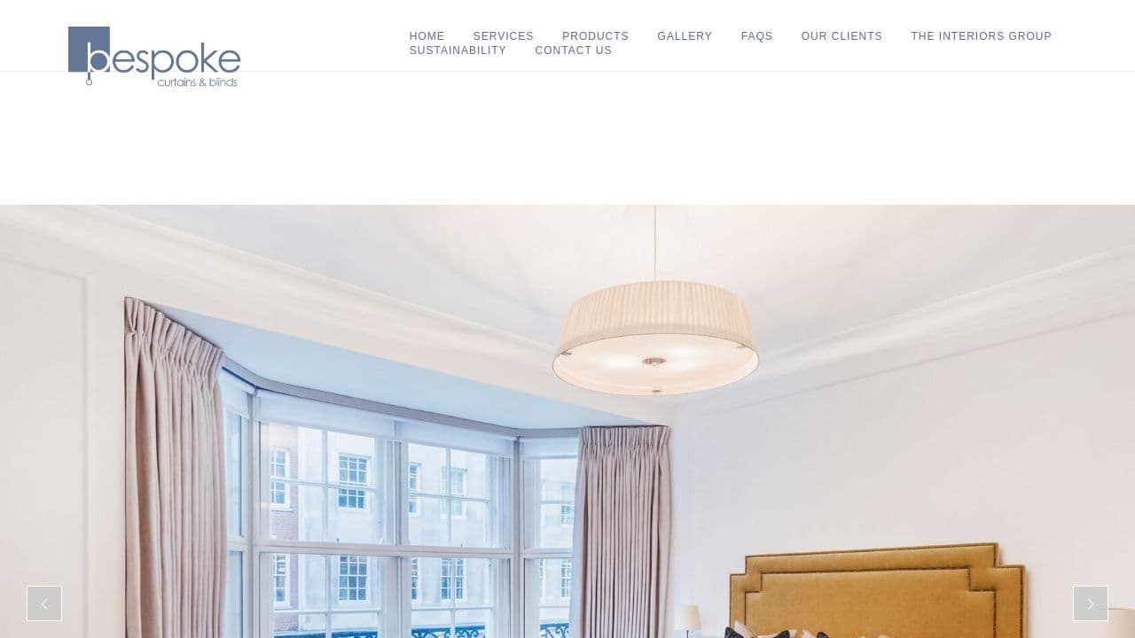 BESPOKE CURTAINS & BLINDS LIMITED website screenshot