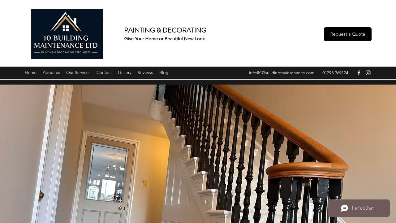 10 BUILDING MAINTENANCE LTD website screenshot