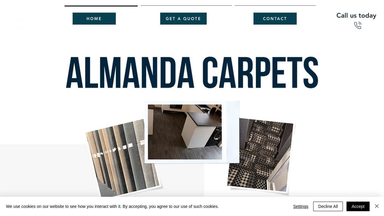 ALMANDA CARPETS LIMITED website screenshot