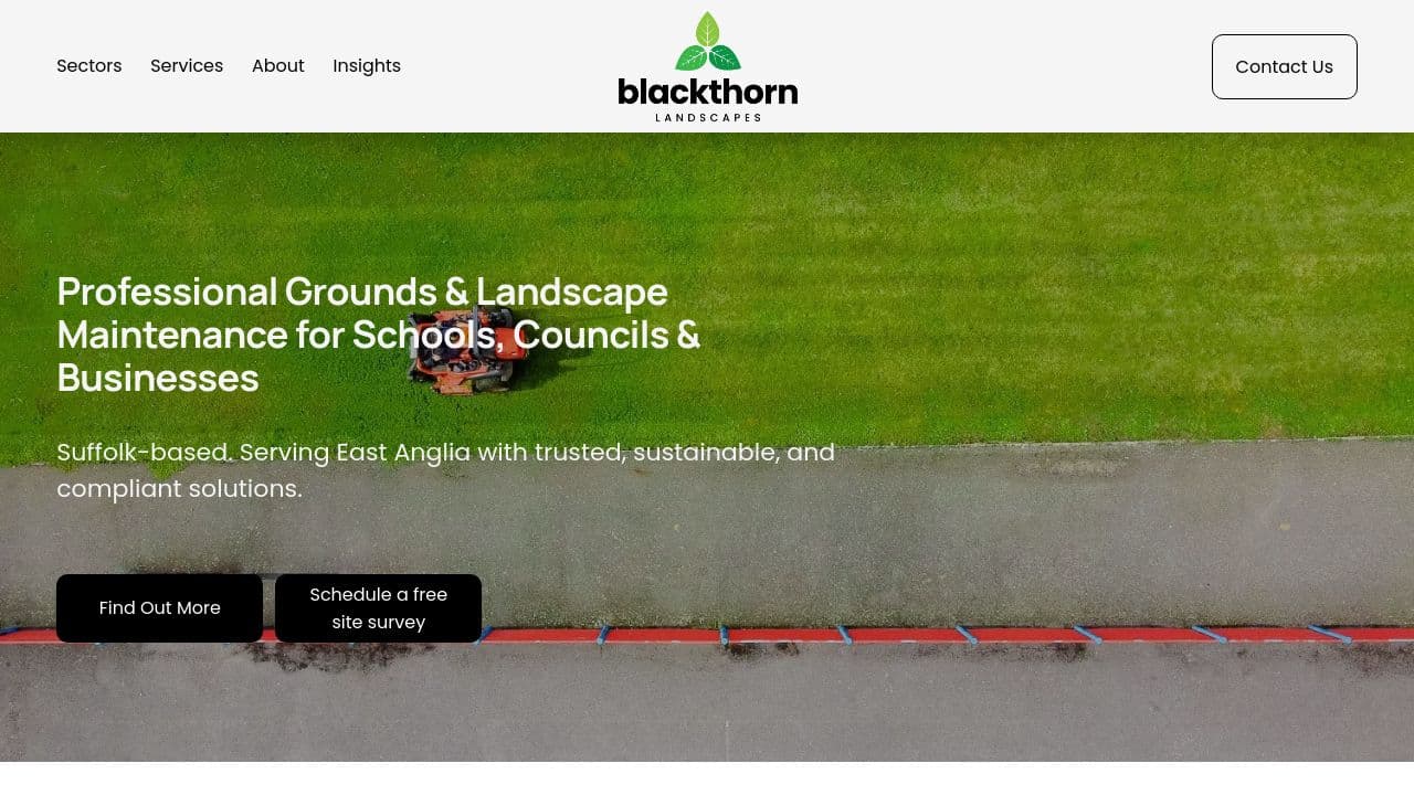 BLACKTHORN LANDSCAPES LIMITED website screenshot