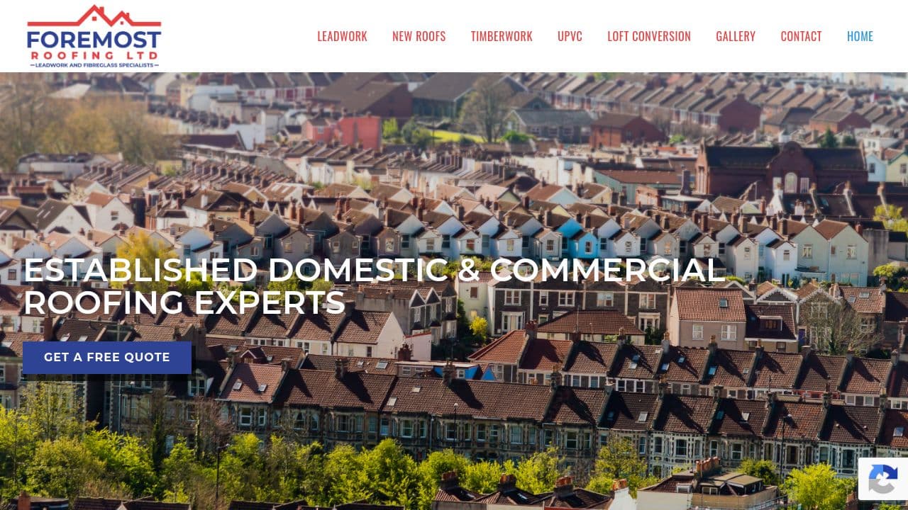 FOREMOST ROOFING LIMITED website screenshot