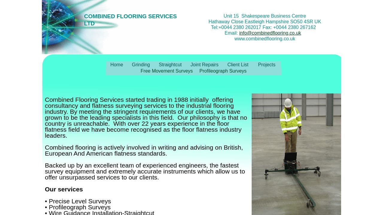 COMBINED FLOORING SERVICES LIMITED website screenshot