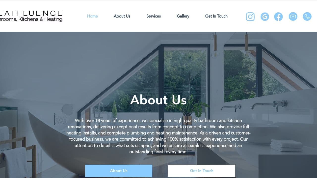 HEATFLUENCE LIMITED website screenshot