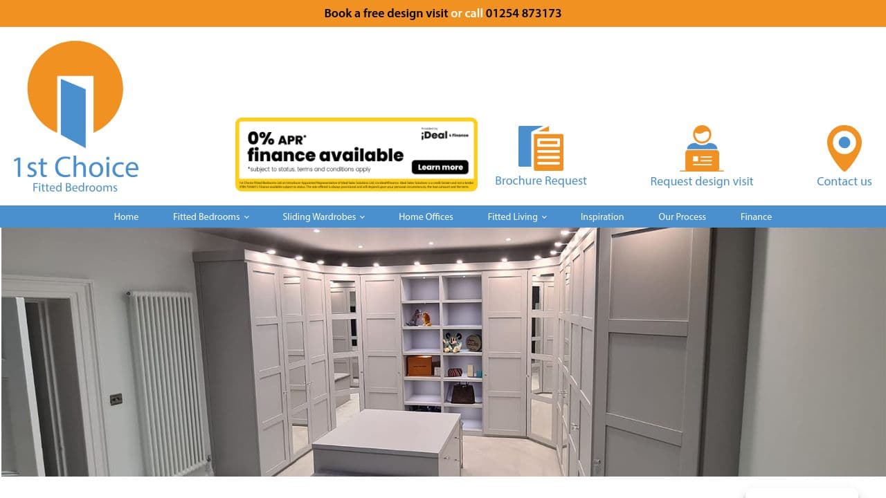 1ST CHOICE FITTED BEDROOMS LIMITED website screenshot