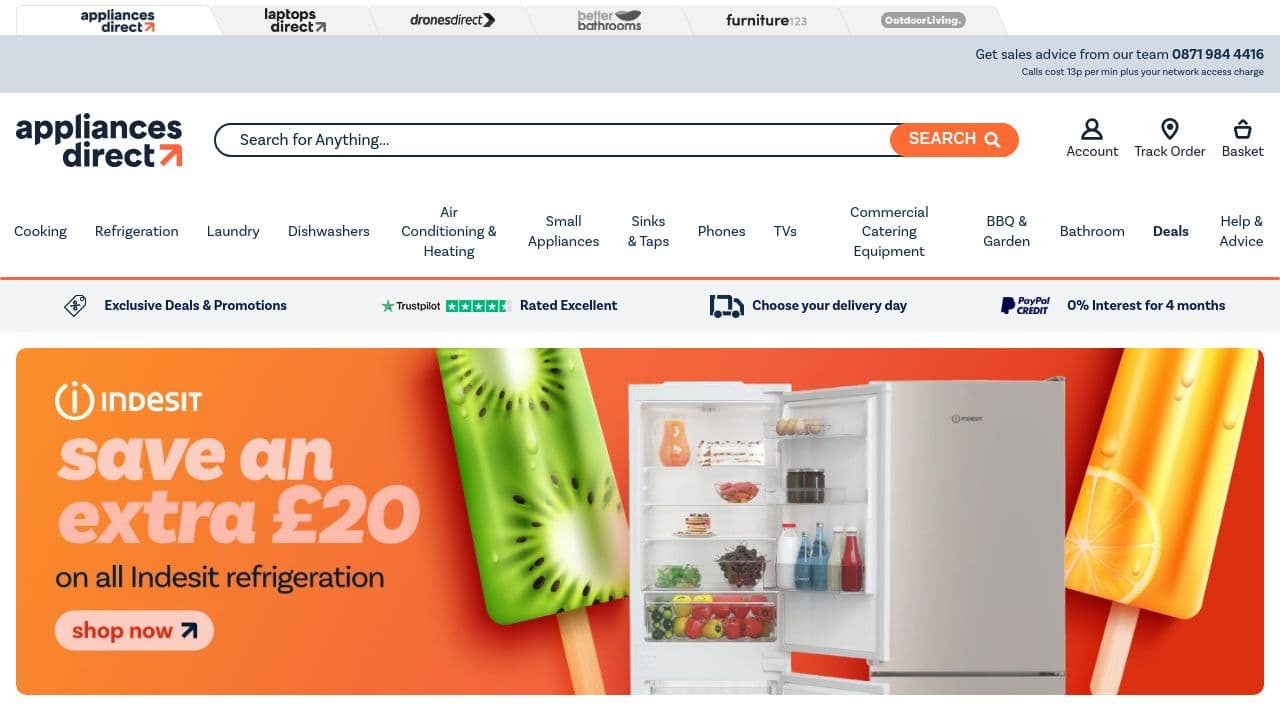 APPLIANCES DIRECT PVT LTD website screenshot