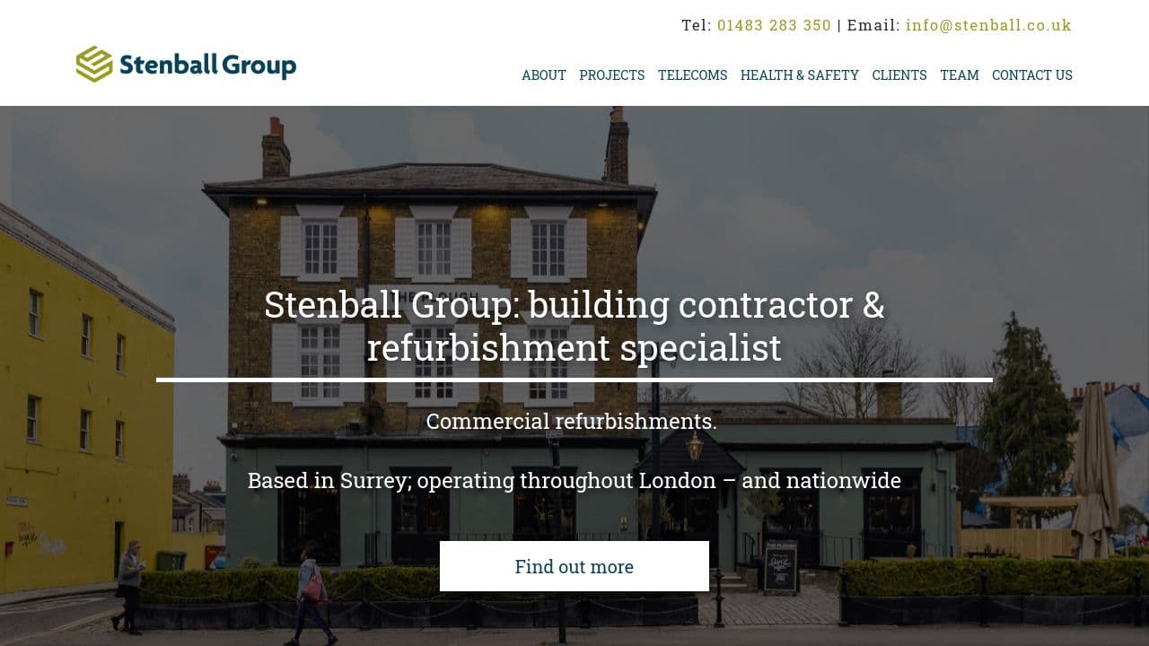 &STENBALL LIMITED website screenshot