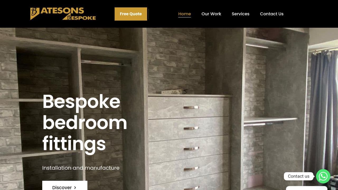 BATES' BESPOKE LTD website screenshot