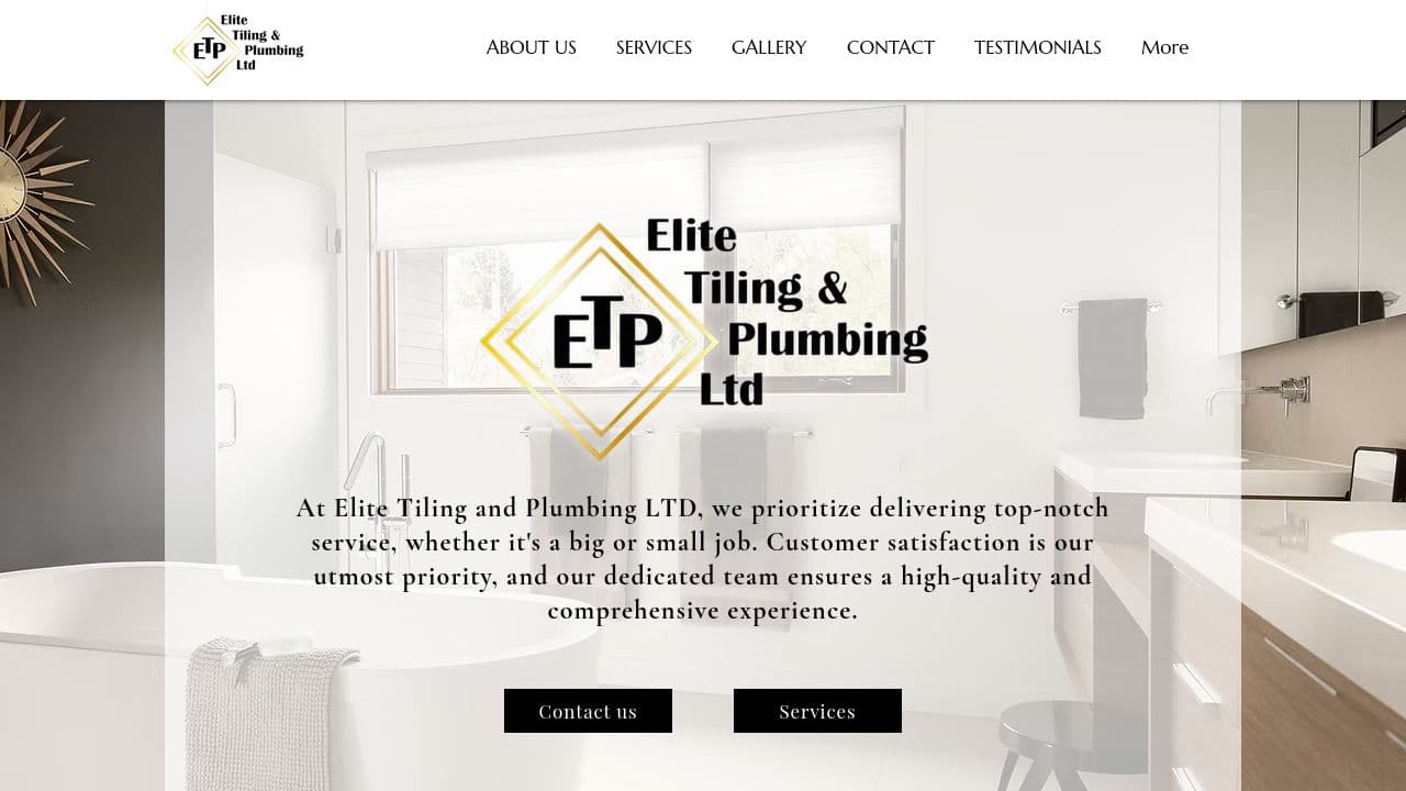ELITE TILING & FITTING LTD website screenshot