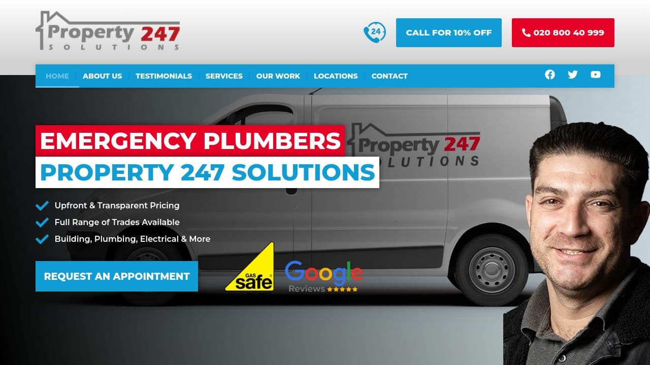 24/7 PROPERTY SERVICES (COV) LTD website screenshot