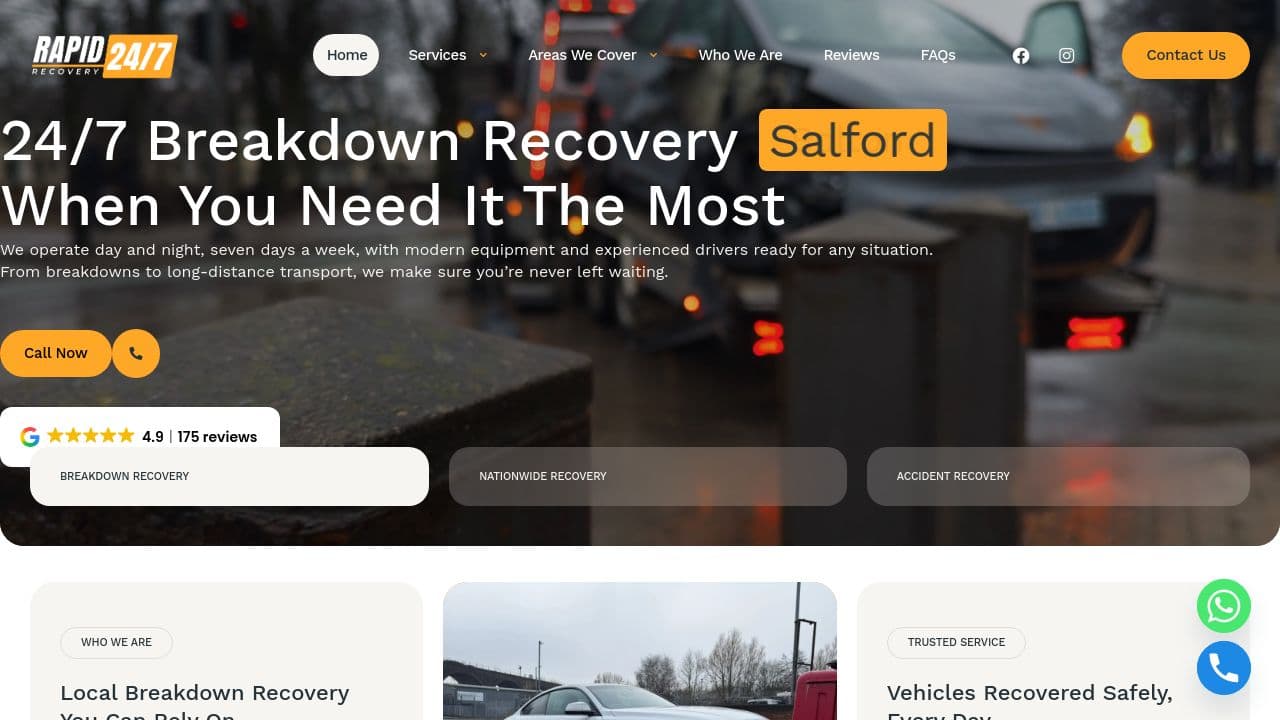 24/7 RAPID FIX LIMITED website screenshot