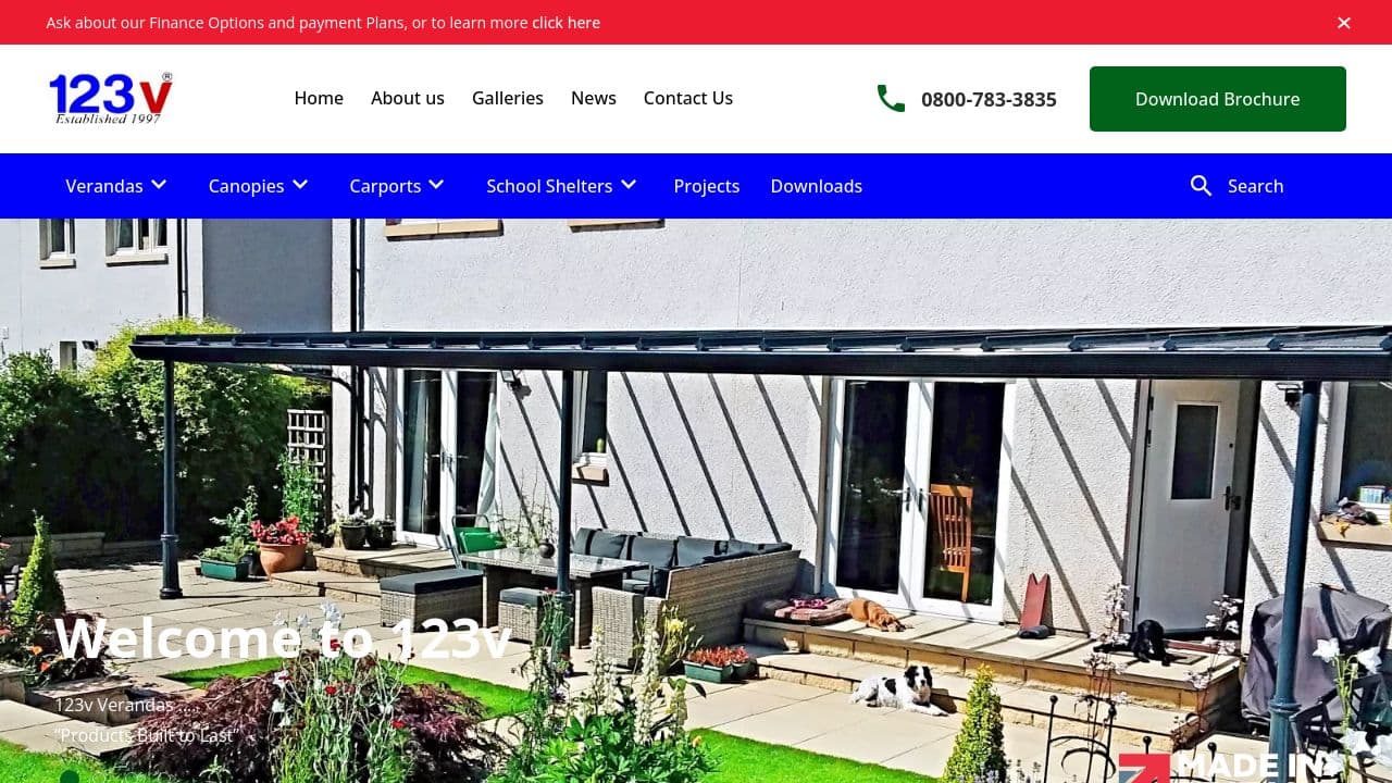 123V LTD website screenshot