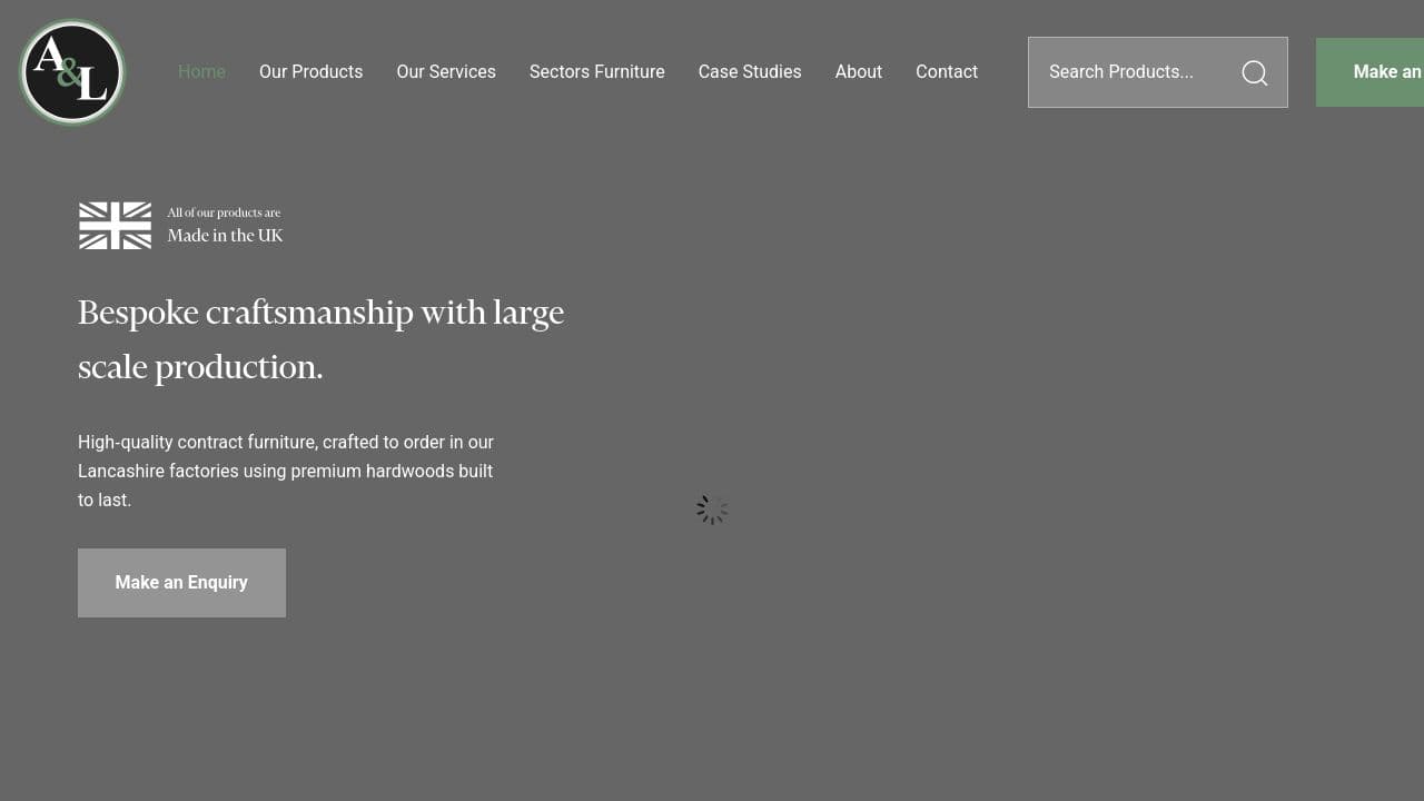 A AND L FURNISHINGS LIMITED website screenshot