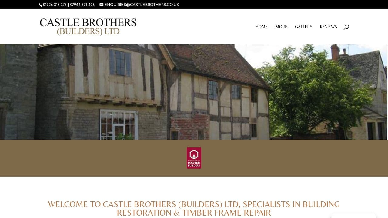 CASTLE BROTHERS (BUILDERS) LIMITED website screenshot