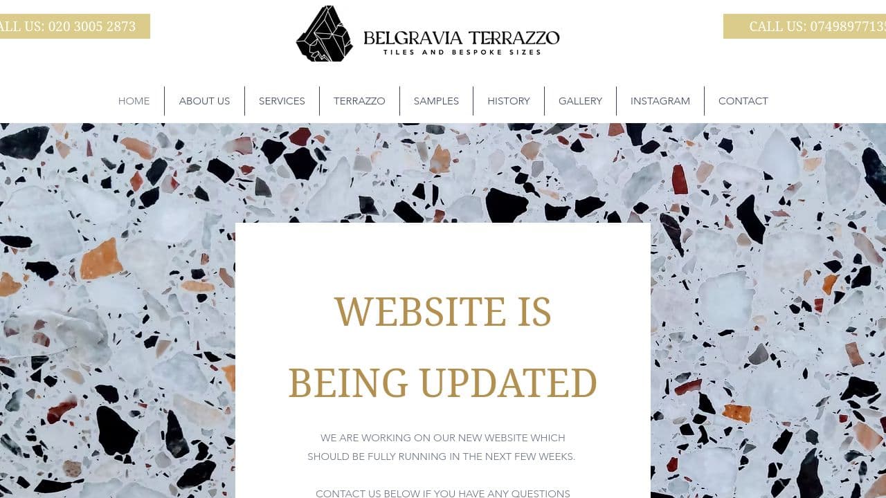 BELGRAVIA TERRAZZO LTD website screenshot