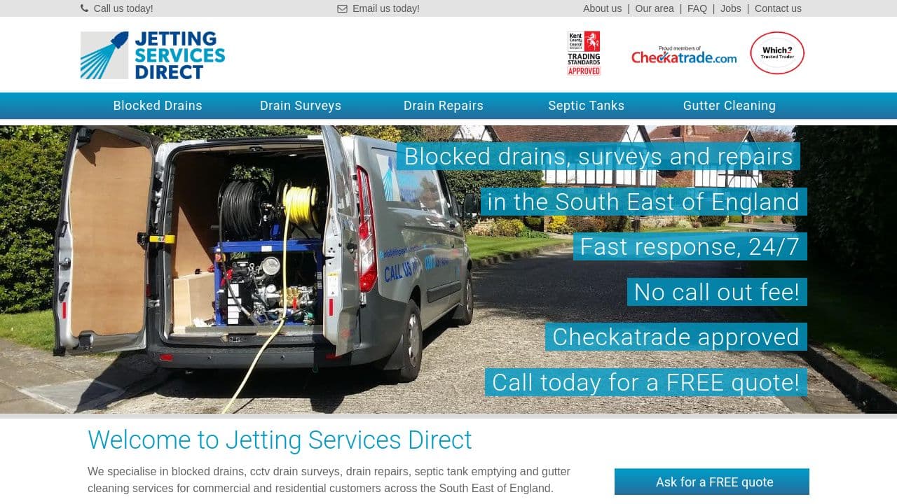 1ST DIRECT DRAINAGE LIMITED website screenshot