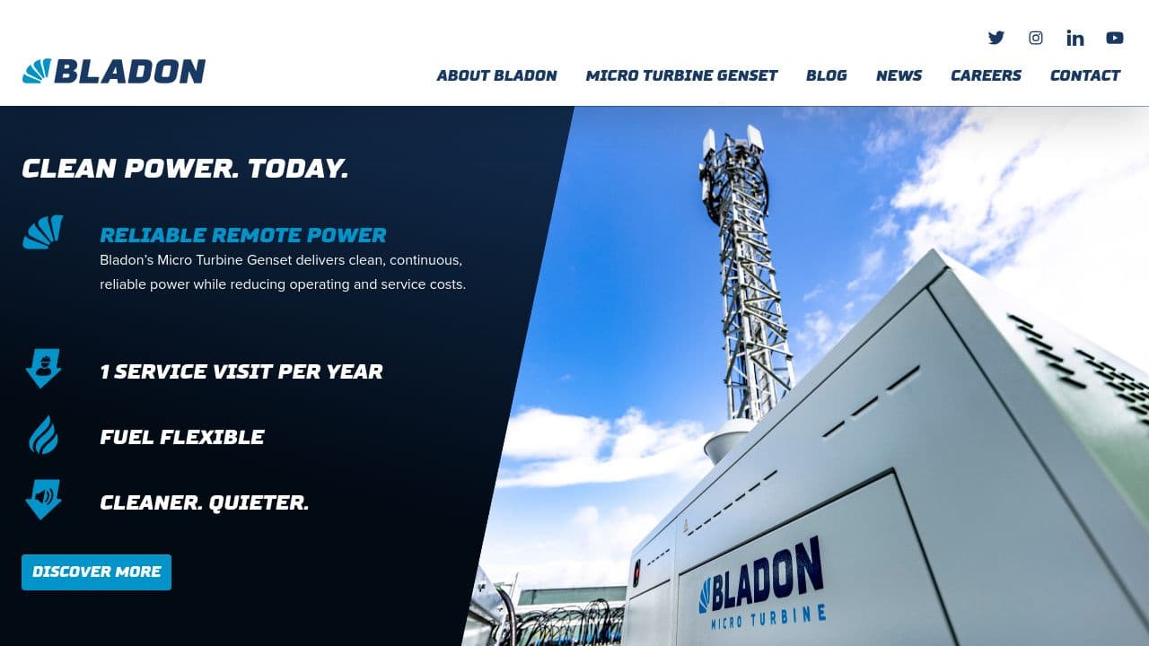 A. BLADON LTD website screenshot
